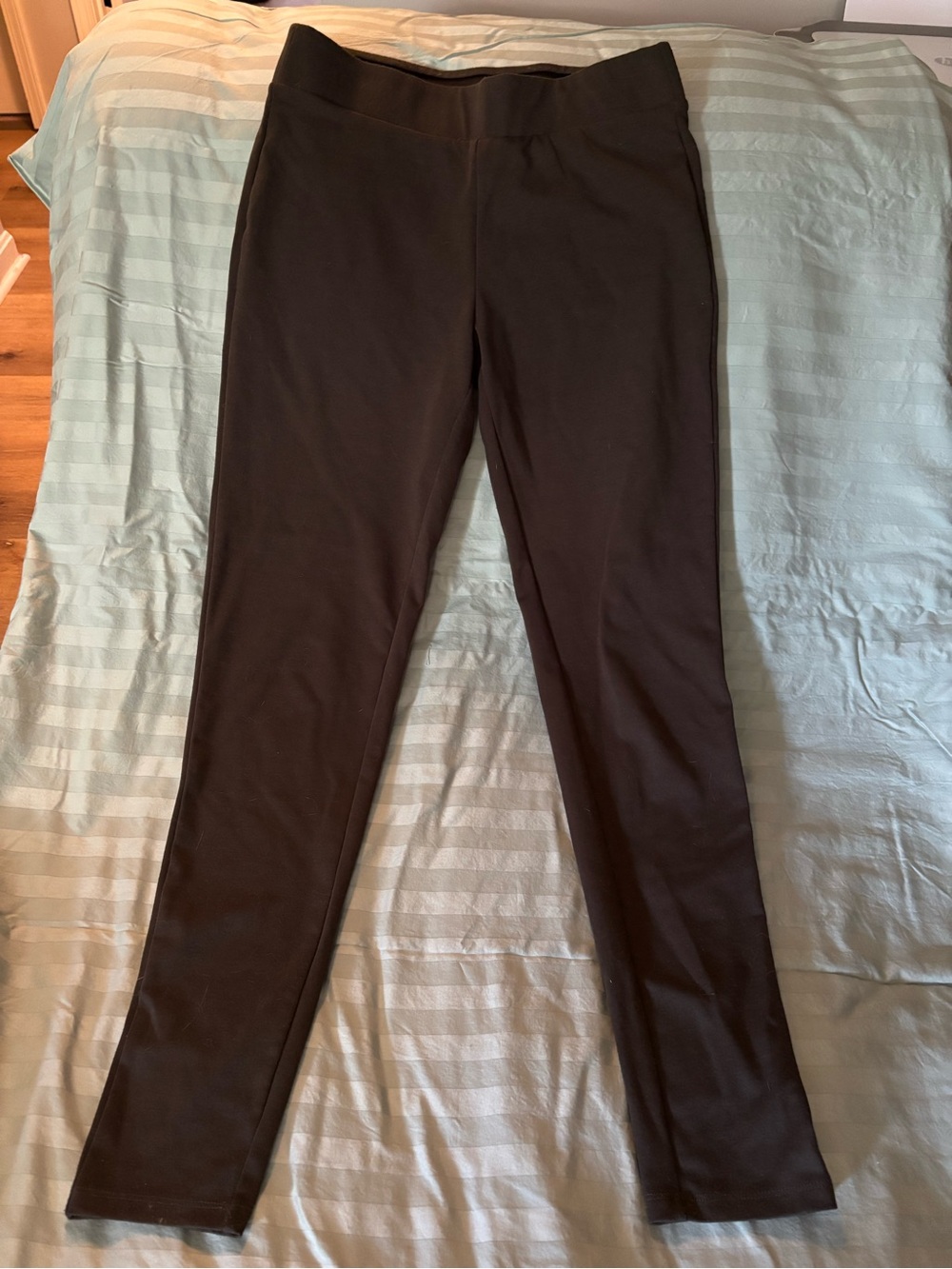 Olive Slim Leg Ponte Pants